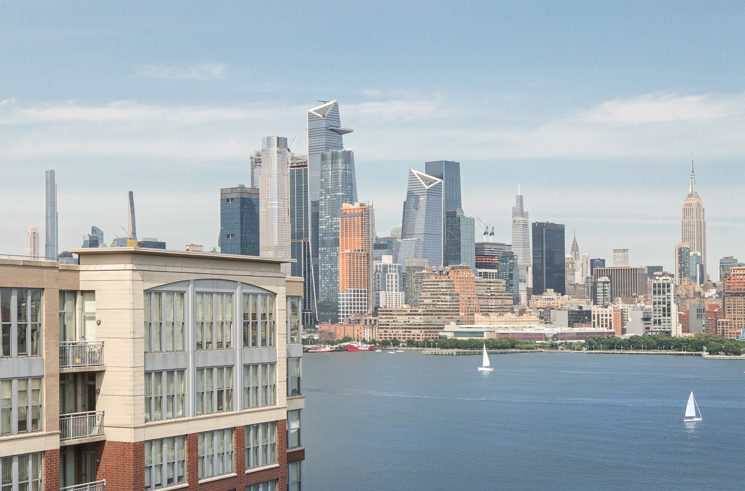 The Manhattan skyline seen across the Hudson